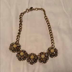 Ann Taylor Gold and Silver Floral Necklace